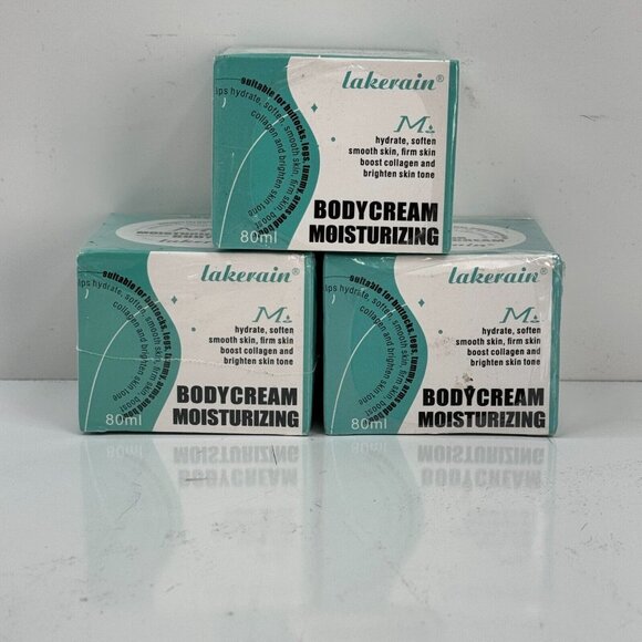 Lakerain M. Moisturizing Body Cream 80ml Set Of 3 Collagen Boost Brighten 09/26 - Picture 2 of 6
